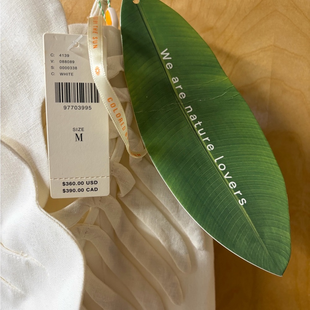 Anthropologie 3D White Floral Appliqué Midi Dress NWT medium $360 retail - Picture 2 of 2